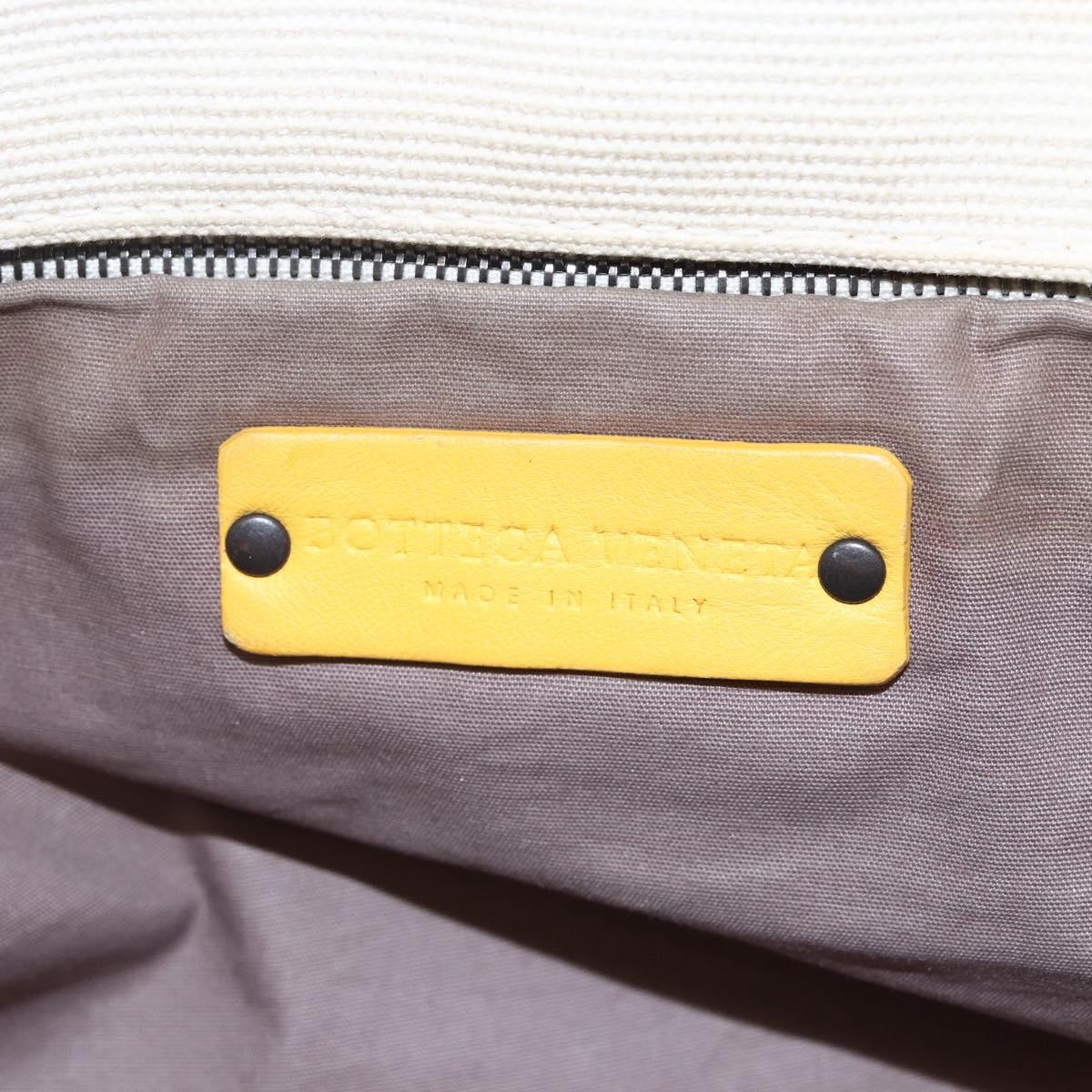 Bottega Veneta Bottega Veneta Braided Handle Open Tote Bag Canvas with Leather Geel