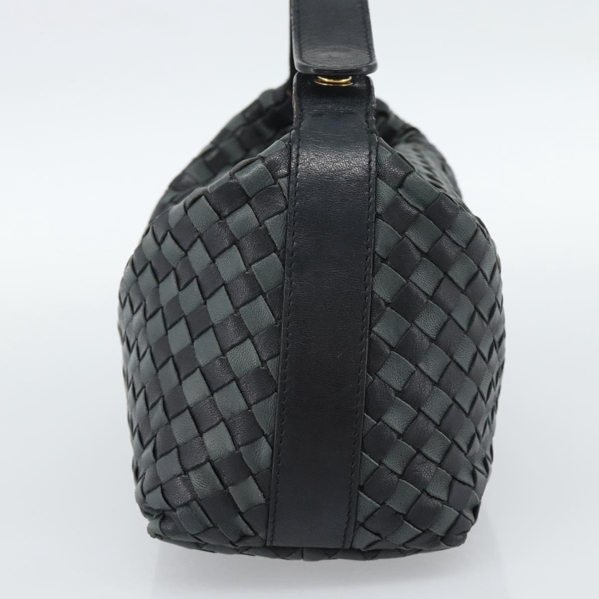 Bottega Veneta Handle Pouch Intrecciato Nappa Zwart