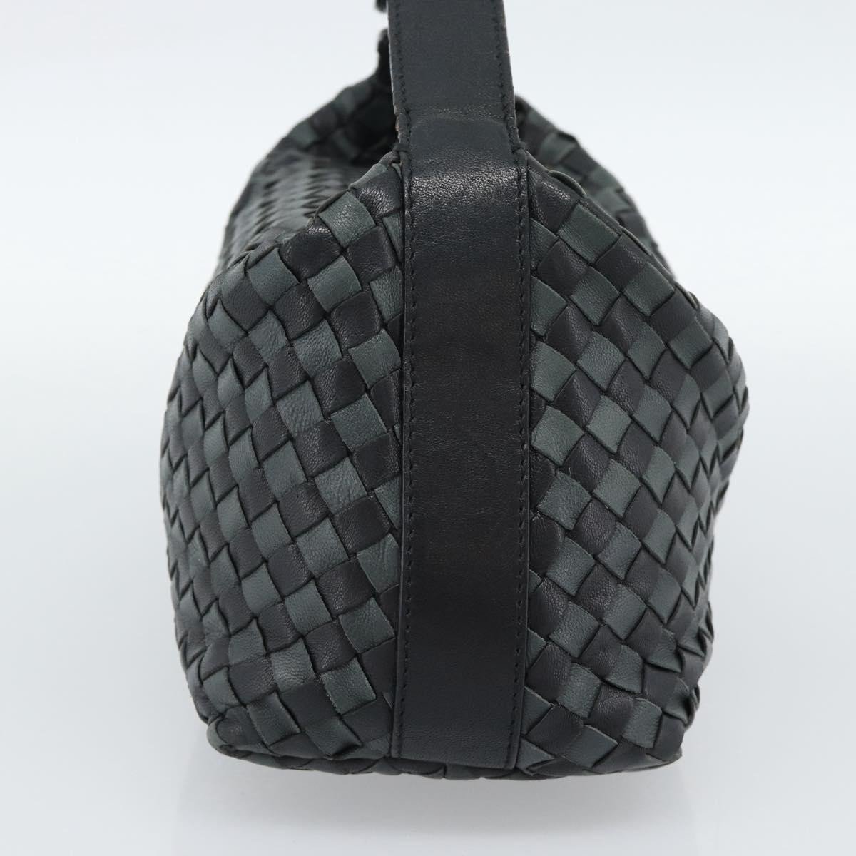 Bottega Veneta Handle Pouch Intrecciato Nappa Zwart