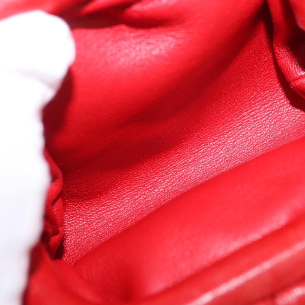 Bottega Veneta The Pouch Coin Purse Intrecciato Nappa Rood