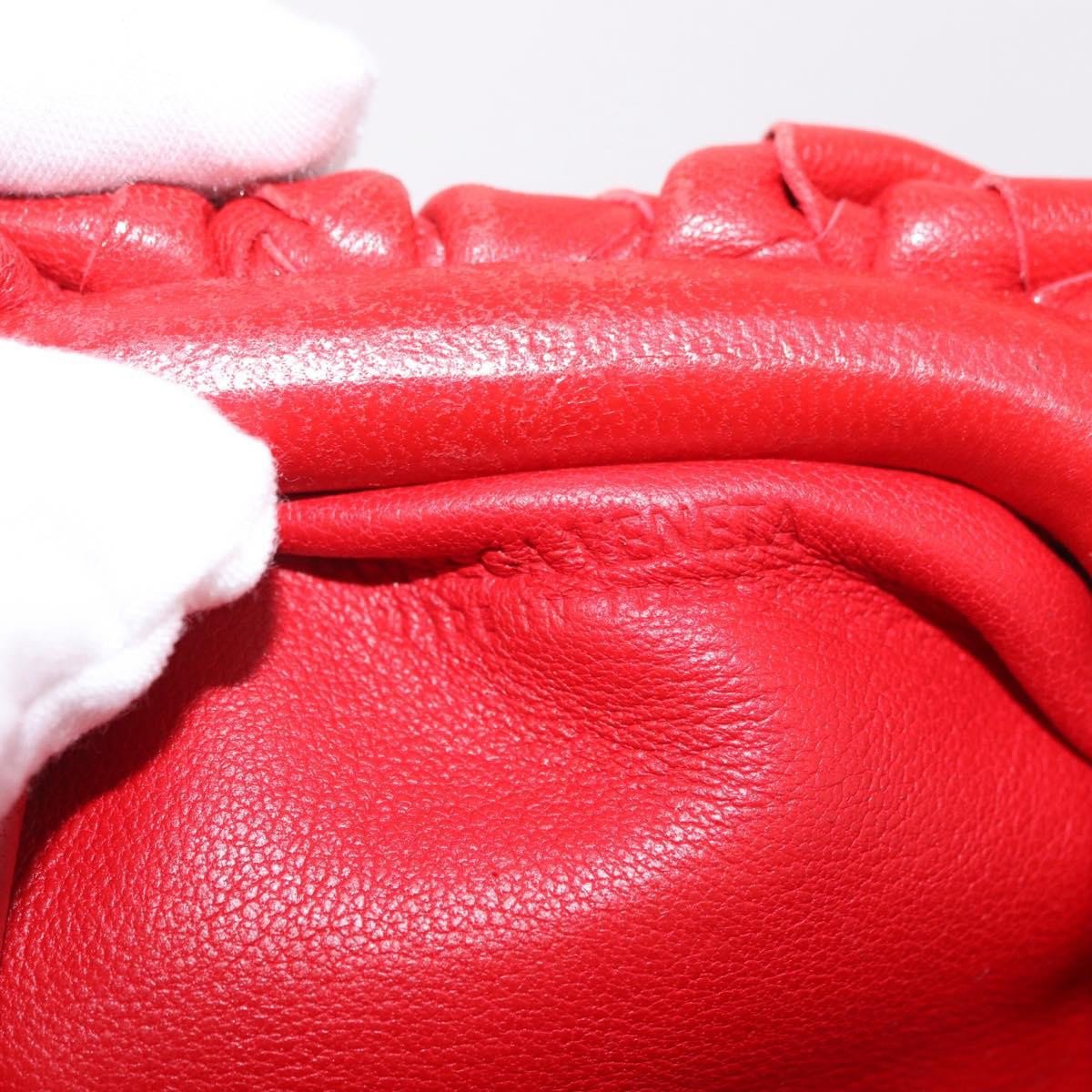 Bottega Veneta The Pouch Coin Purse Intrecciato Nappa Rood
