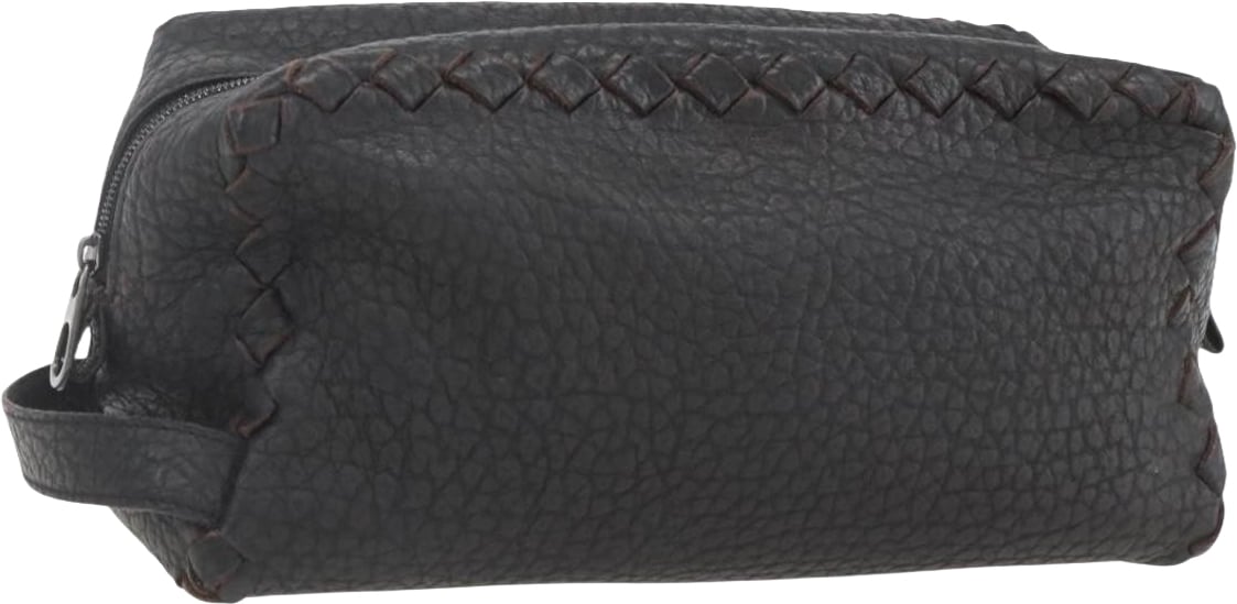 Bottega Veneta Zip Clutch Leather Bruin