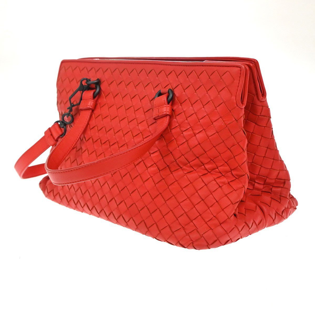 Bottega Veneta Bottega Veneta 2-Pocket Convertible Tote Intrecciato Nappa Medium Rood