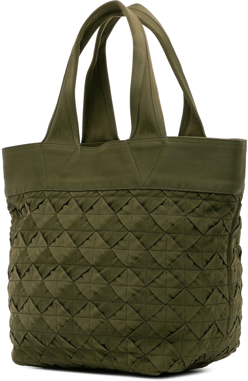 Bottega Veneta Canvas Intrecciato Tote Groen