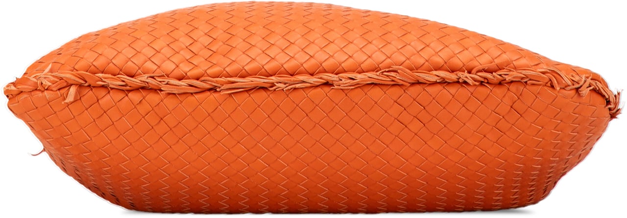 Bottega Veneta Medium Nappa Intrecciato Fuzzy Veneta Hobo Oranje