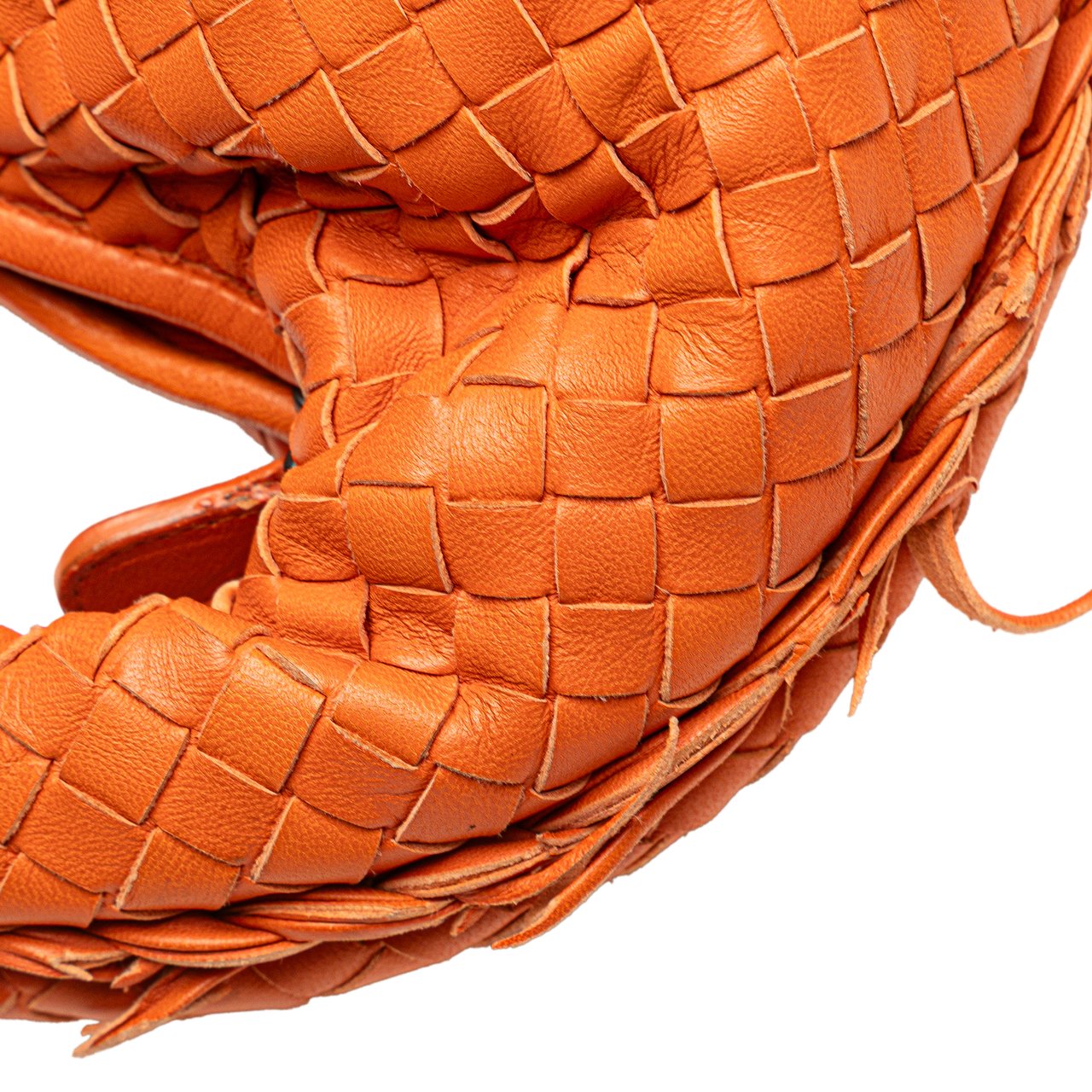 Bottega Veneta Medium Nappa Intrecciato Fuzzy Veneta Hobo Oranje
