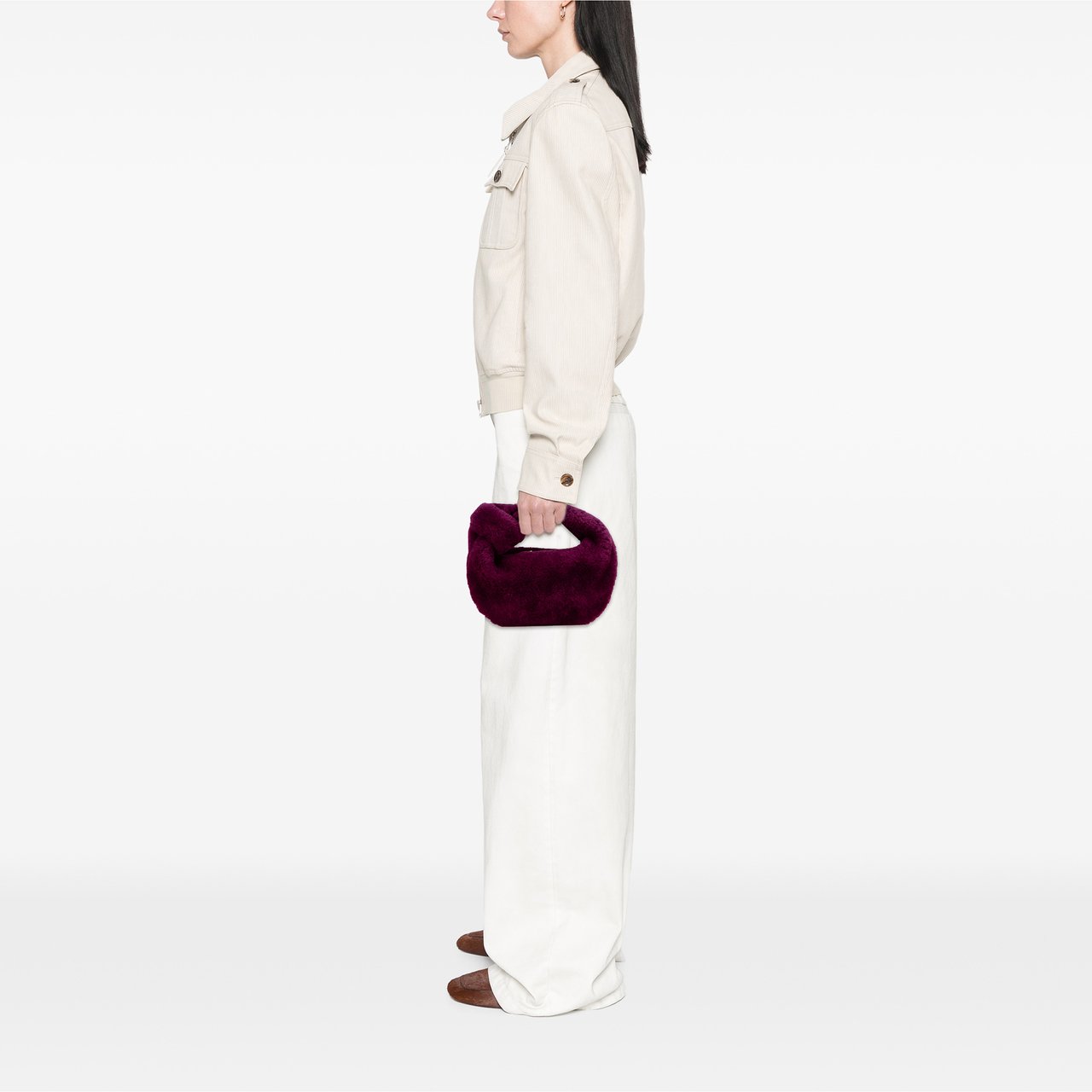 Bottega Veneta Mini Shearling Jodie Paars