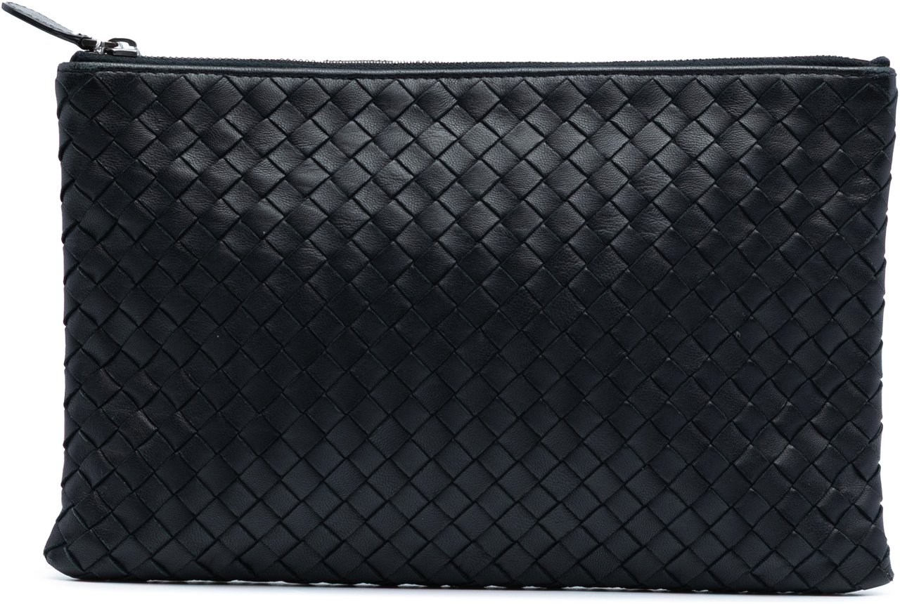 Bottega Veneta Nappa Intrecciato Clutch Zwart