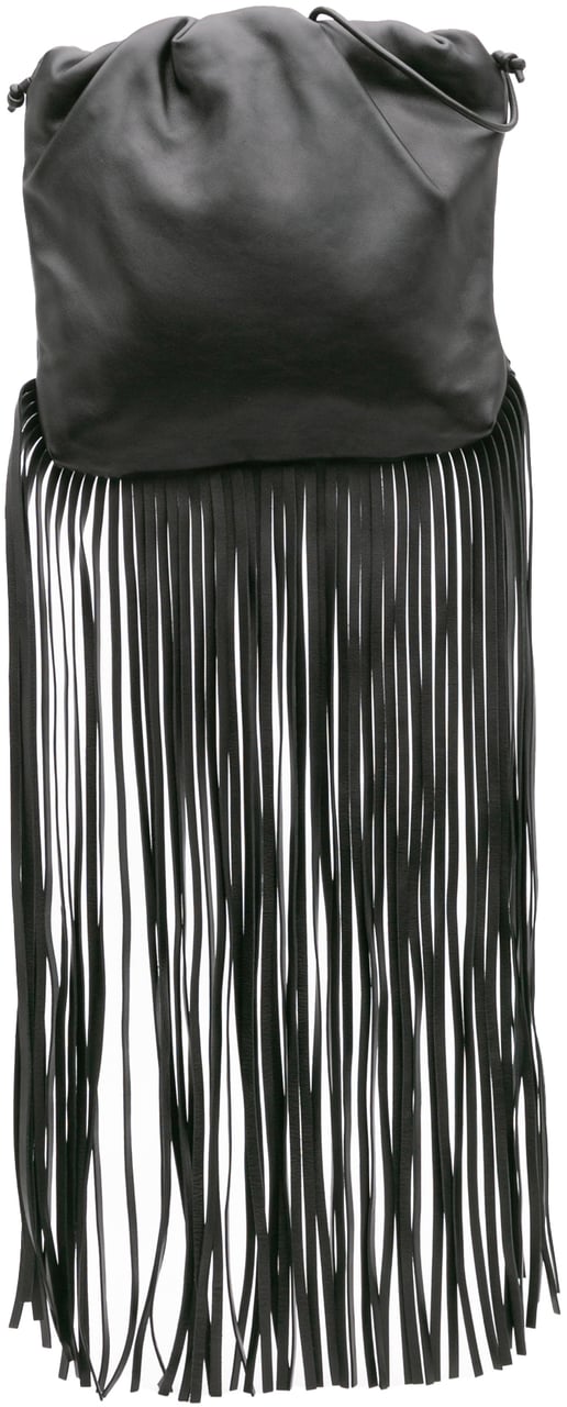 Bottega Veneta Nappa The Fringe Pouch Zwart