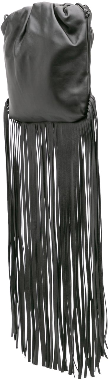 Bottega Veneta Nappa The Fringe Pouch Zwart