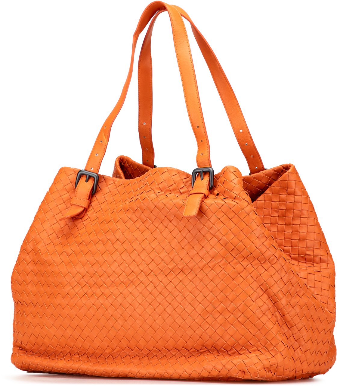 Bottega Veneta Large Nappa Intrecciato Cesta Tote Oranje
