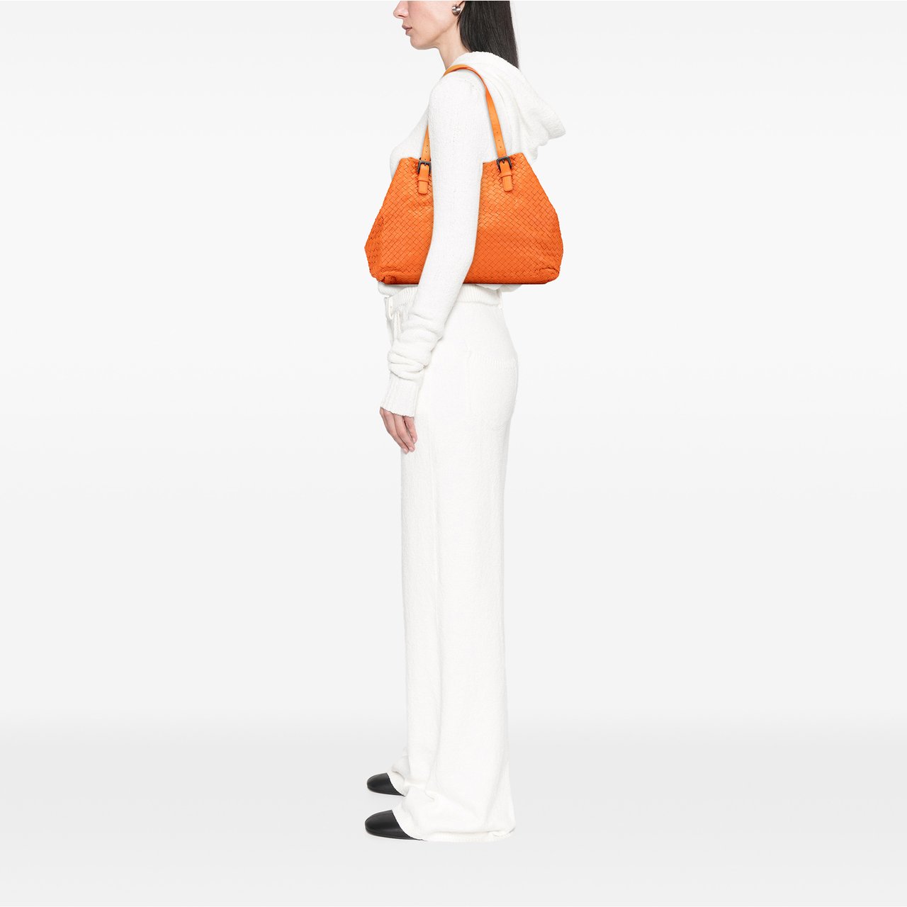 Bottega Veneta Large Nappa Intrecciato Cesta Tote Oranje