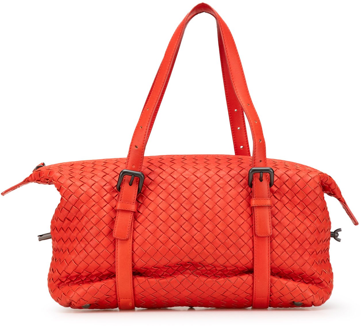 Bottega Veneta Nappa Intrecciato Montaigne Shoulder Bag Rood