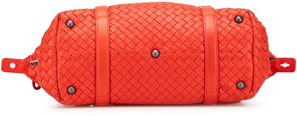 Bottega Veneta Nappa Intrecciato Montaigne Shoulder Bag Rood
