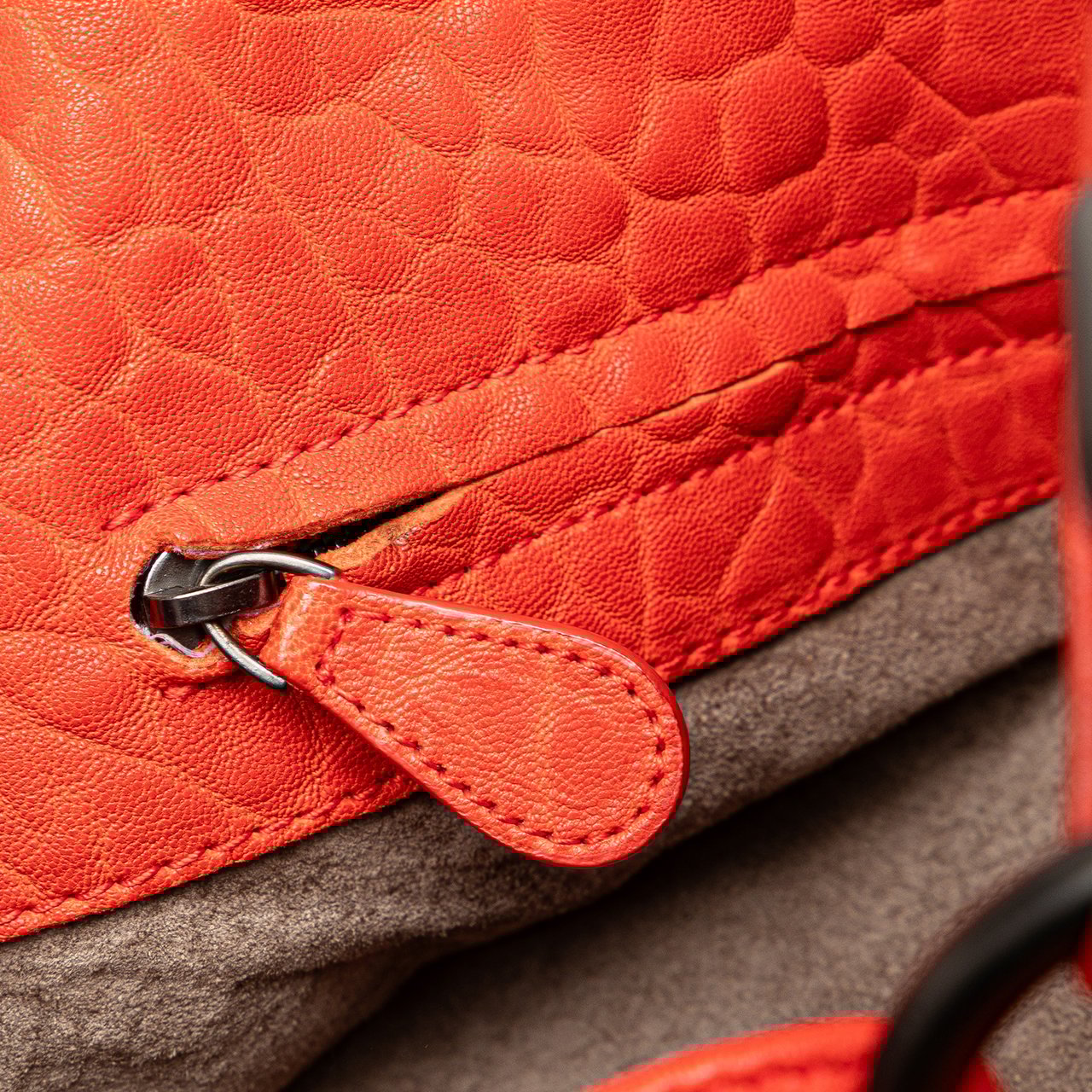 Bottega Veneta Leather Intrecciato Tote Oranje