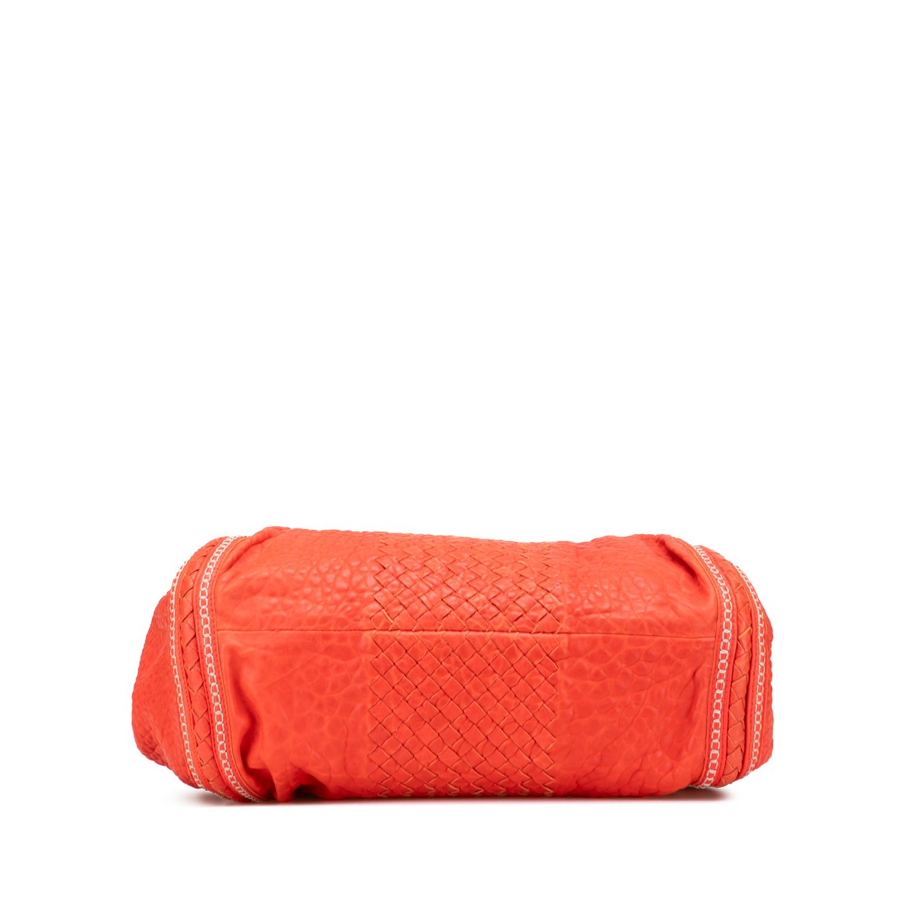 Bottega Veneta Leather Intrecciato Tote Oranje