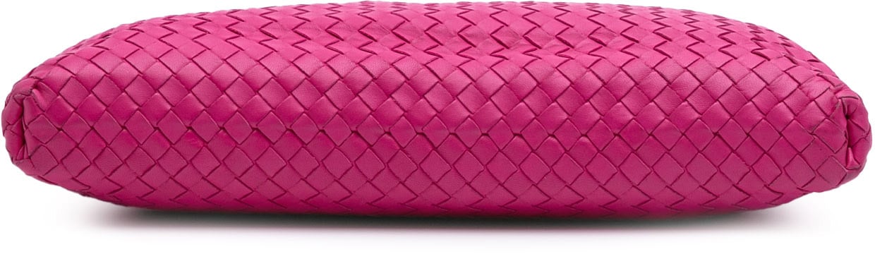 Bottega Veneta Nappa Intrecciato Fold Over Tote Roze