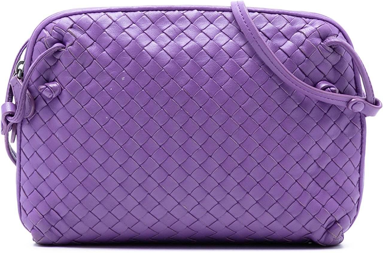 Bottega Veneta Nappa Intrecciato Nodini Crossbody Paars