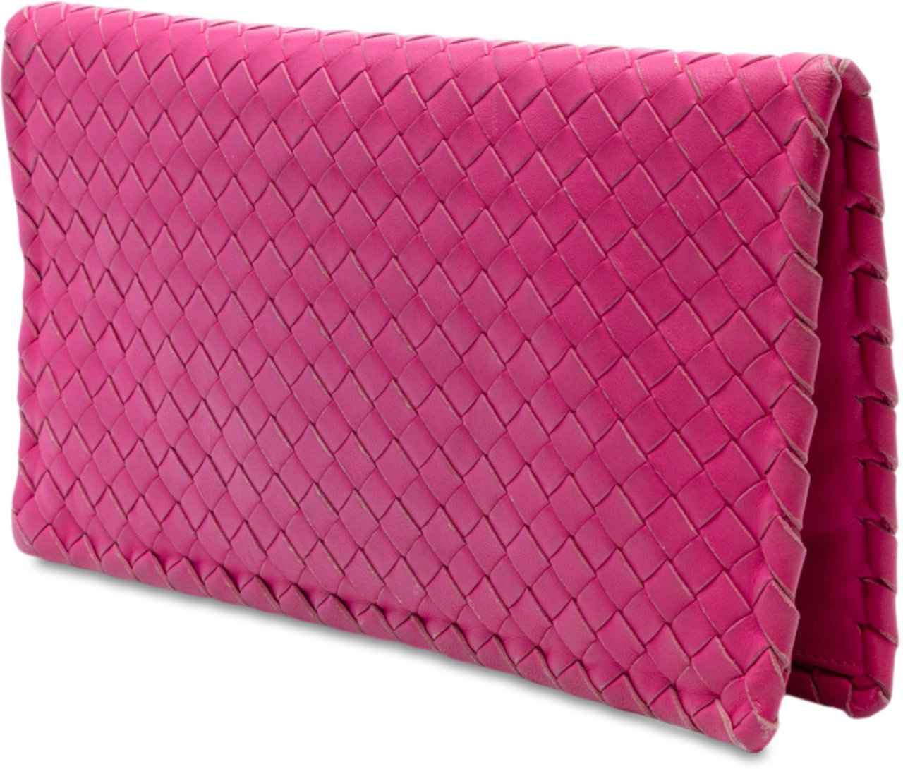 Bottega Veneta Nappa Intrecciato Turn Lock Clutch Roze