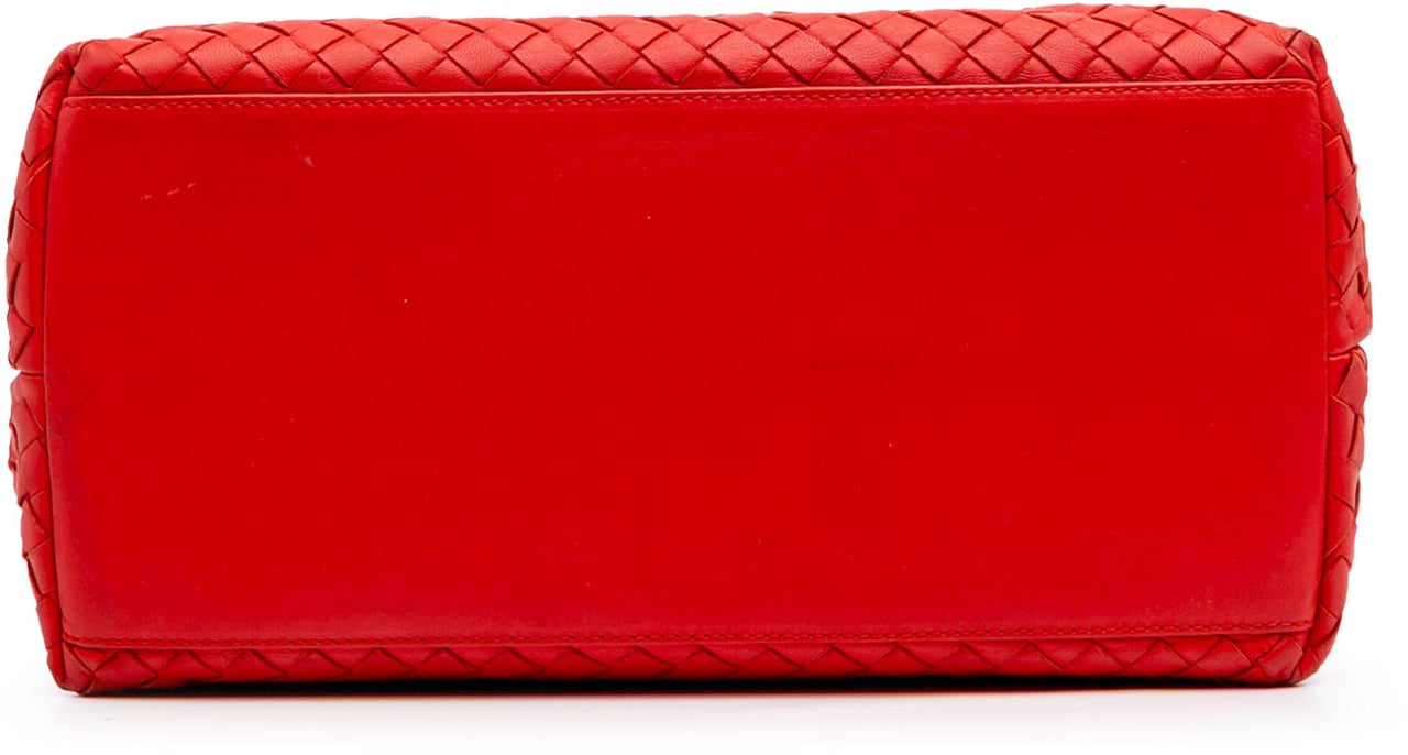 Bottega Veneta Nappa Intrecciato Satchel Rood