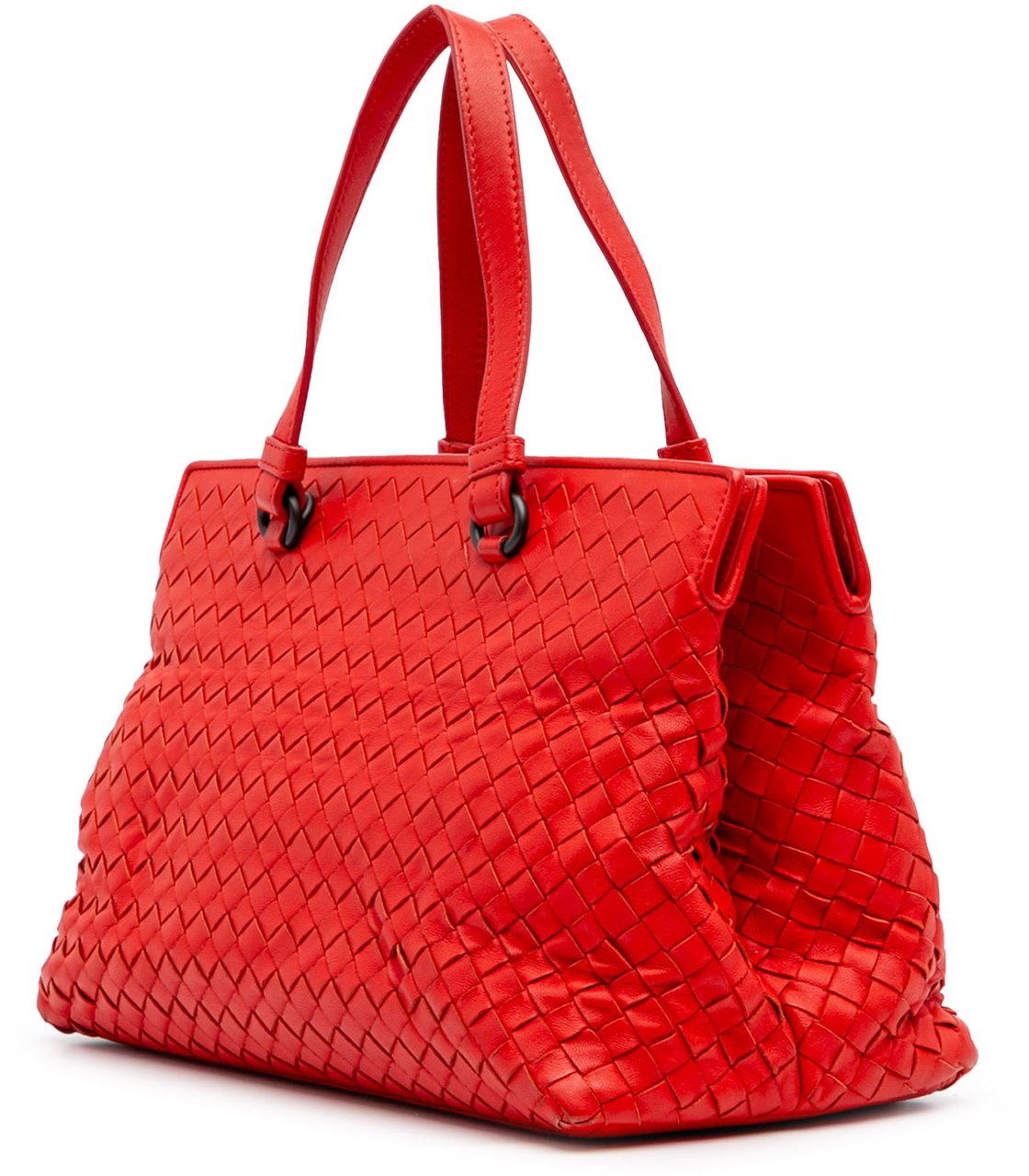Bottega Veneta Nappa Intrecciato Satchel Rood