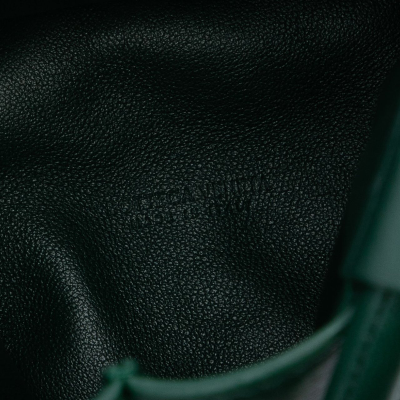 Bottega Veneta Mini Lambskin Crystal Embellished Triangle Handbag Groen