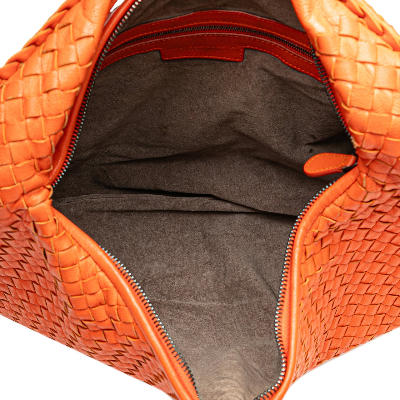 Bottega Veneta Medium Nappa Intrecciato Veneta Hobo Oranje