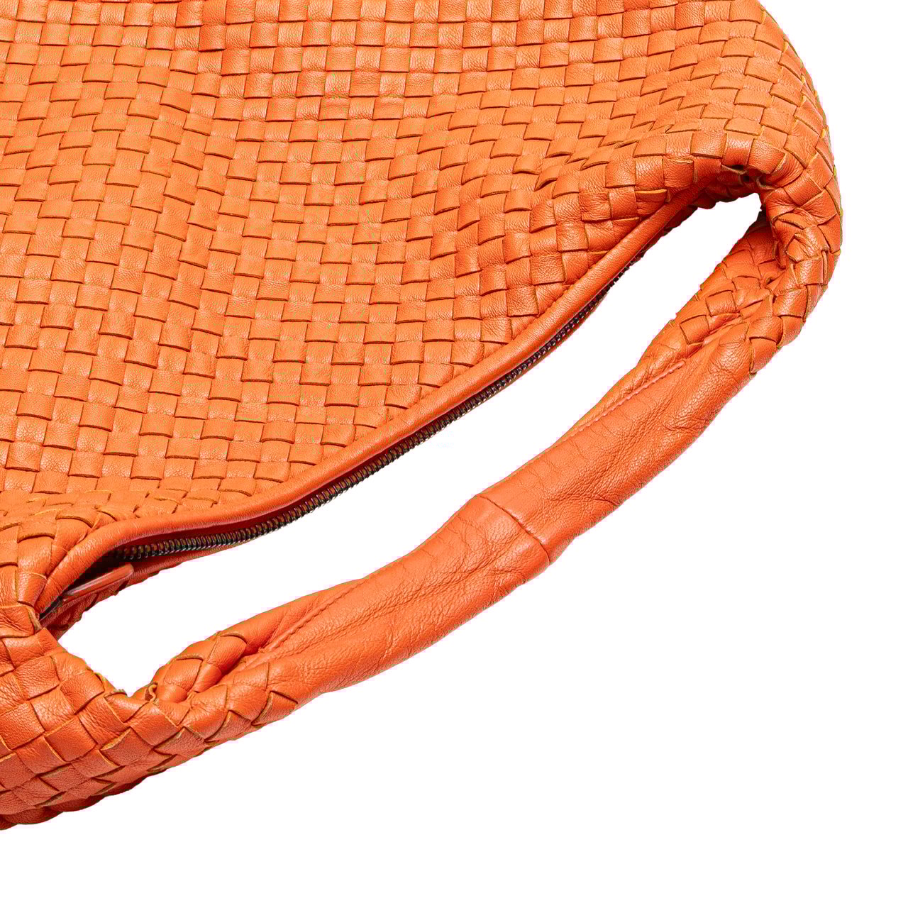 Bottega Veneta Medium Nappa Intrecciato Veneta Hobo Oranje