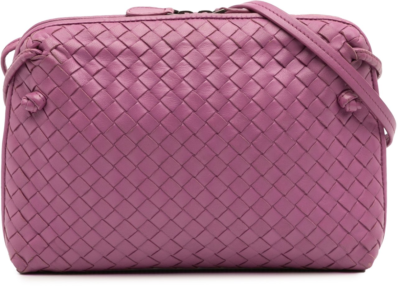 Bottega Veneta Nappa Intrecciato Nodini Crossbody Roze