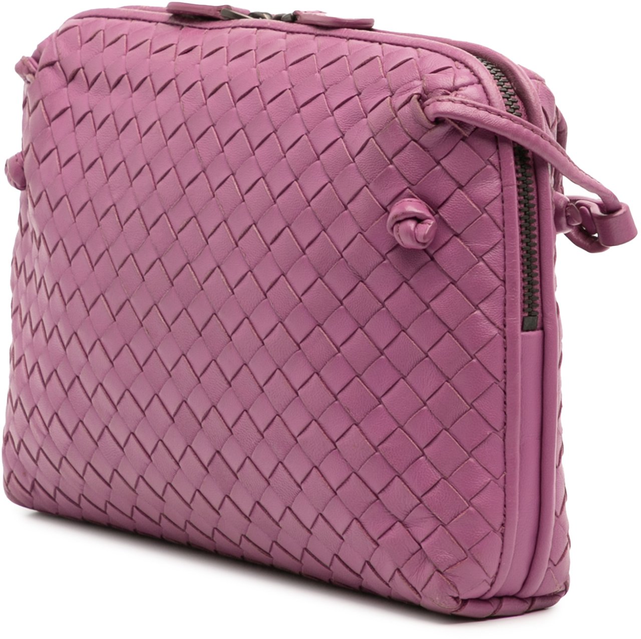 Bottega Veneta Nappa Intrecciato Nodini Crossbody Roze