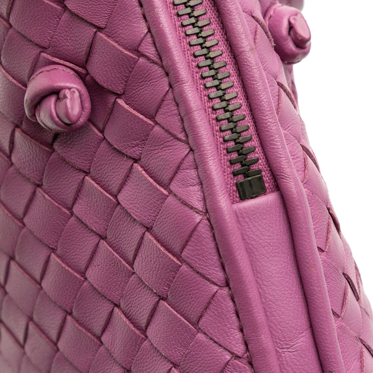 Bottega Veneta Nappa Intrecciato Nodini Crossbody Roze
