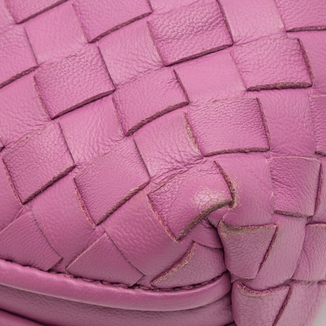 Bottega Veneta Nappa Intrecciato Nodini Crossbody Roze