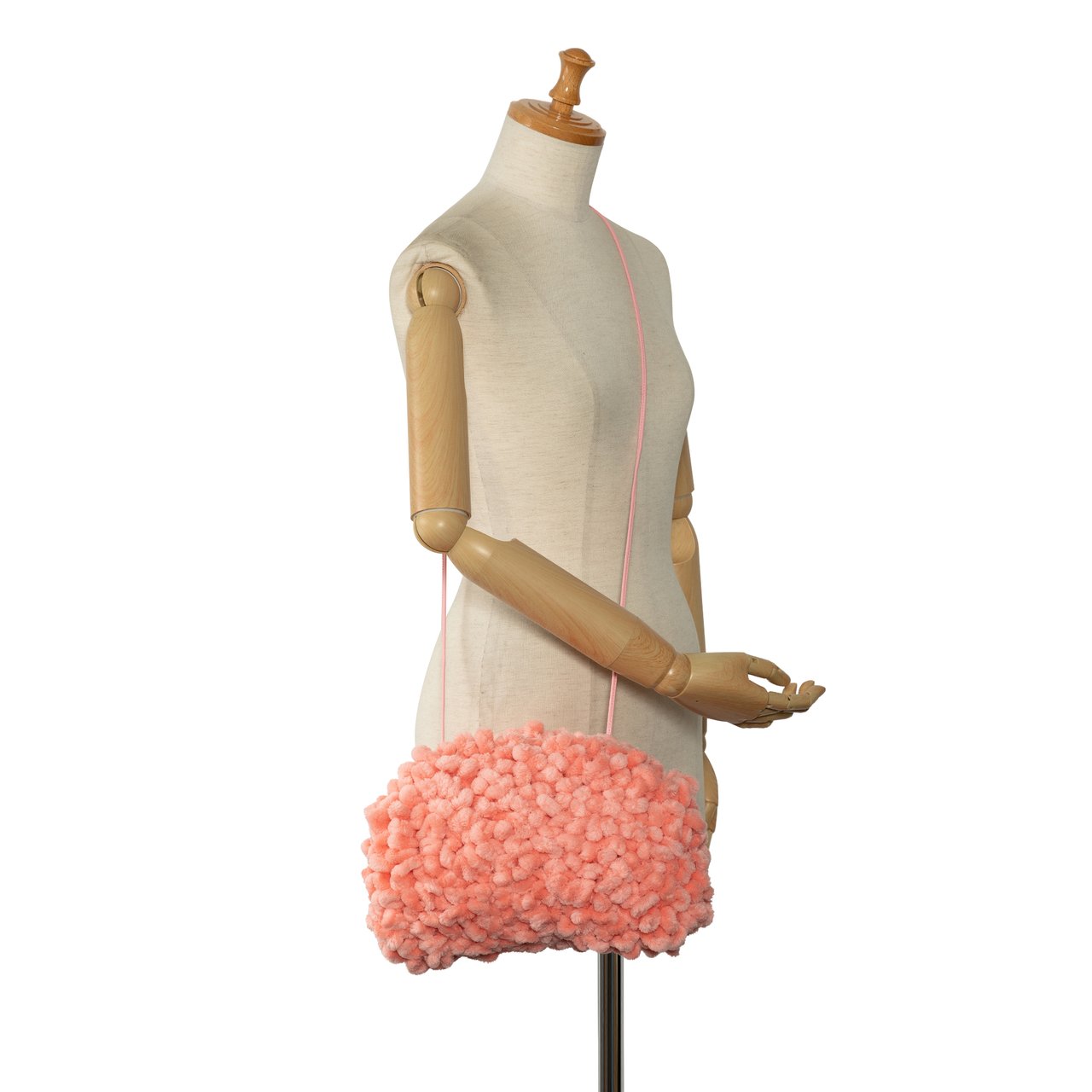 Bottega Veneta Chenille The Mini Pouch Crossbody Roze