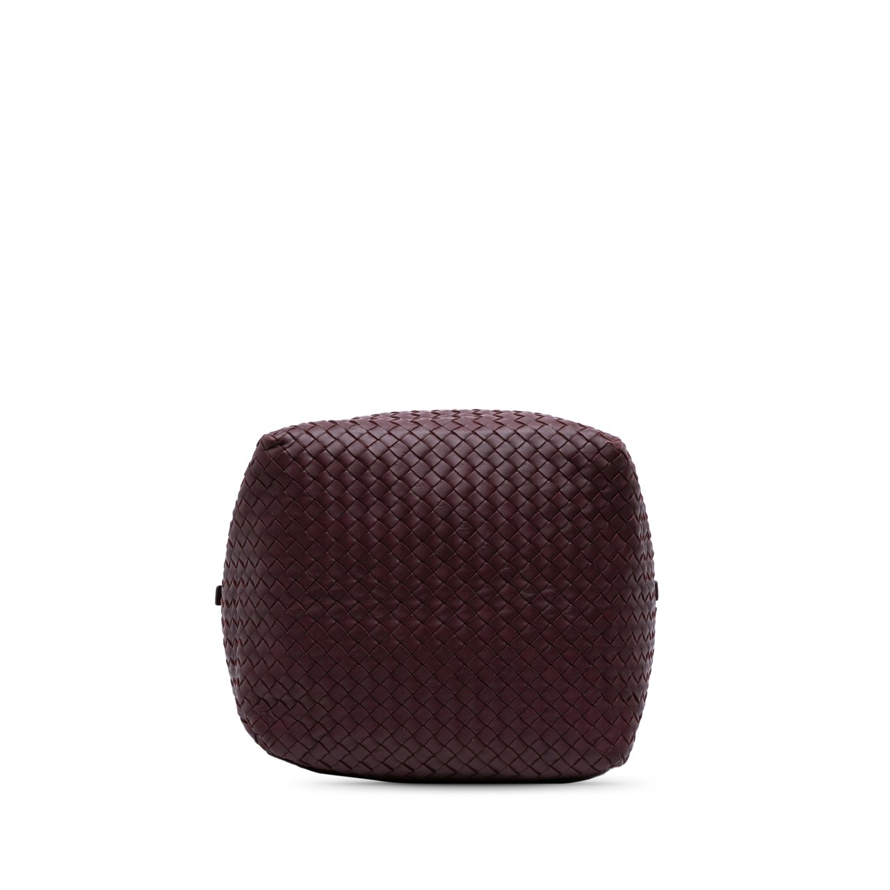 Bottega Veneta Nappa Intrecciato Shoulder Bag Rood
