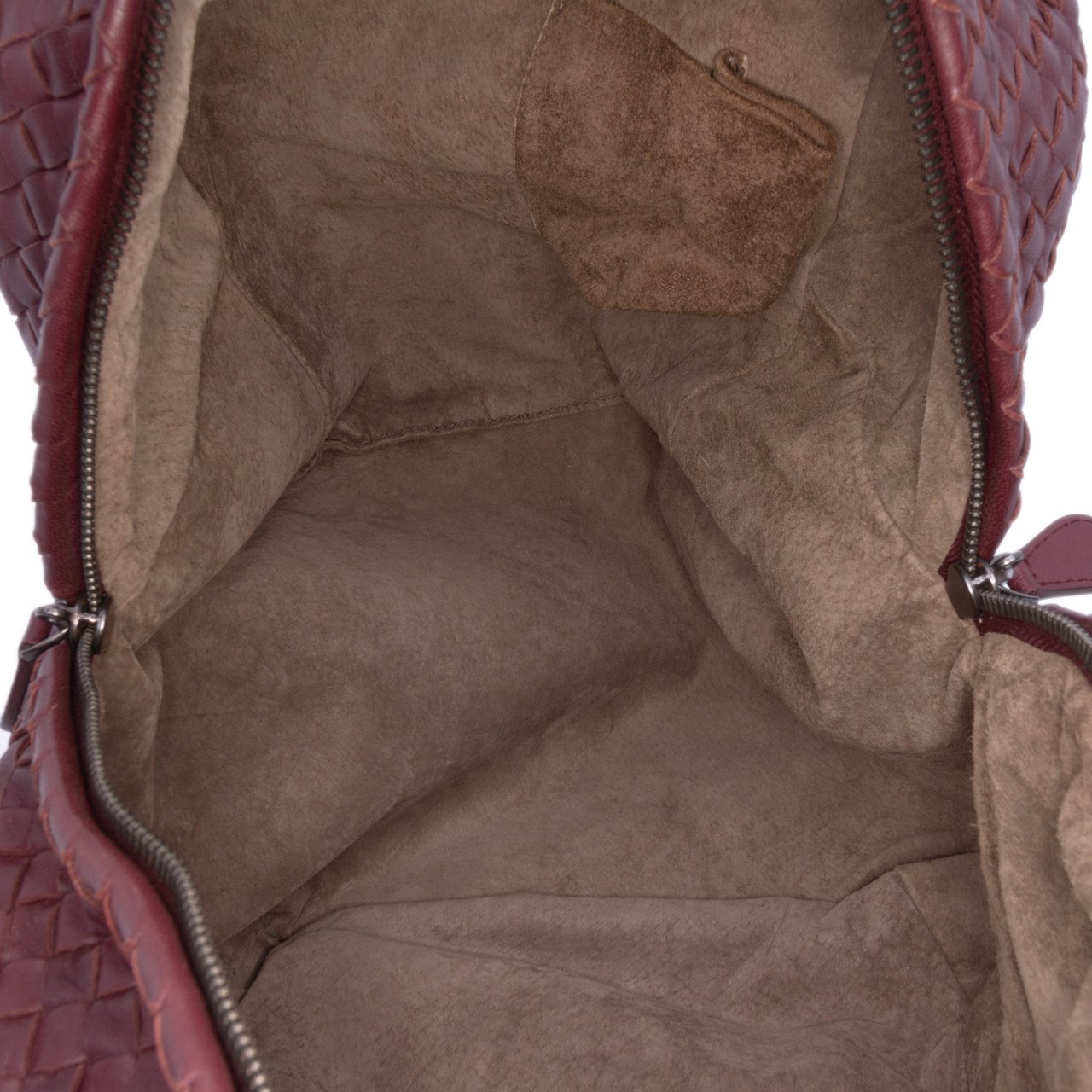 Bottega Veneta Nappa Intrecciato Shoulder Bag Rood
