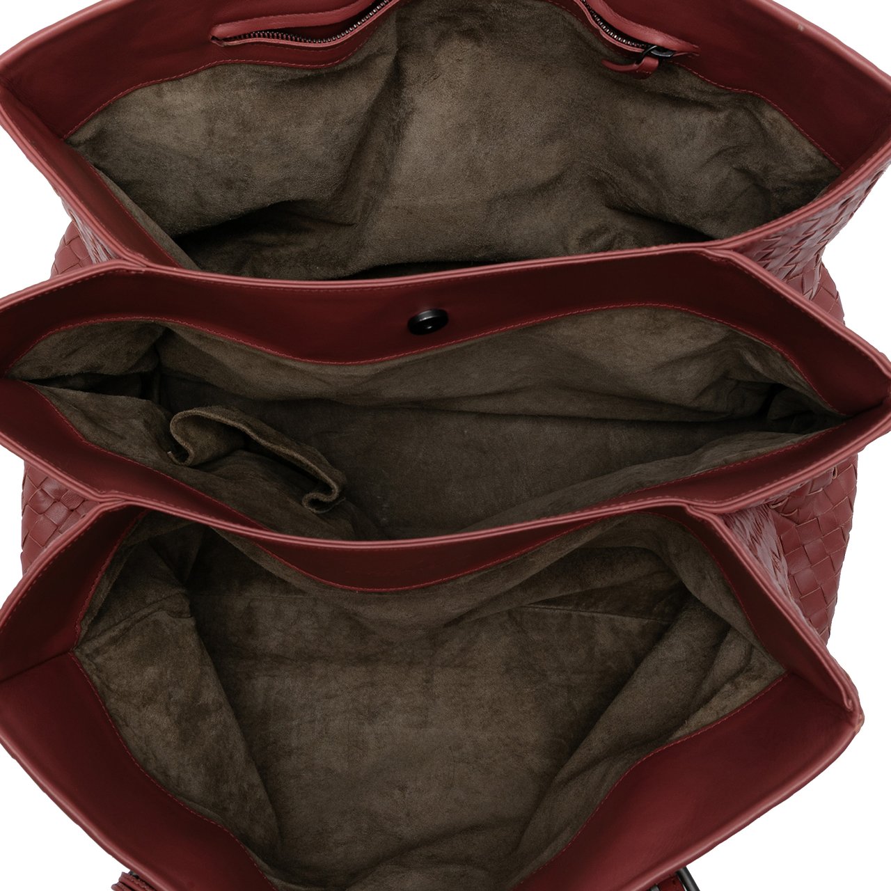 Bottega Veneta Medium Nappa Intrecciato Roma Tote Rood