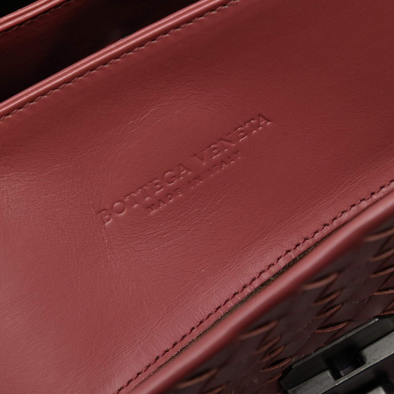 Bottega Veneta Medium Nappa Intrecciato Roma Tote Rood