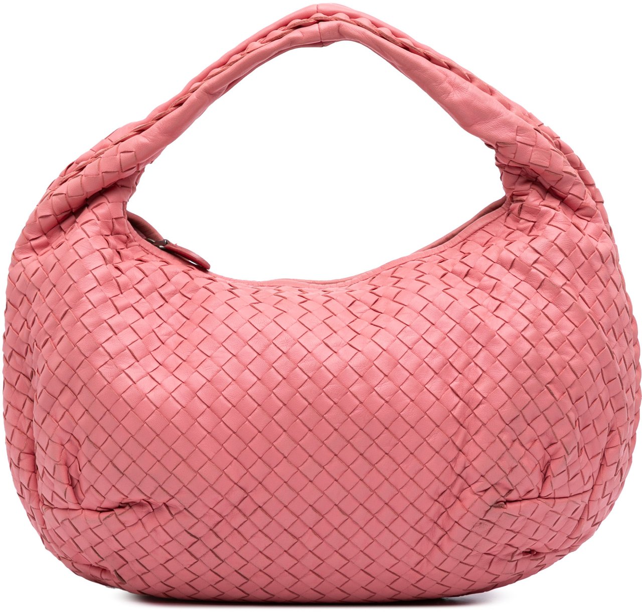Bottega Veneta Medium Nappa Intrecciato Belly Hobo Roze
