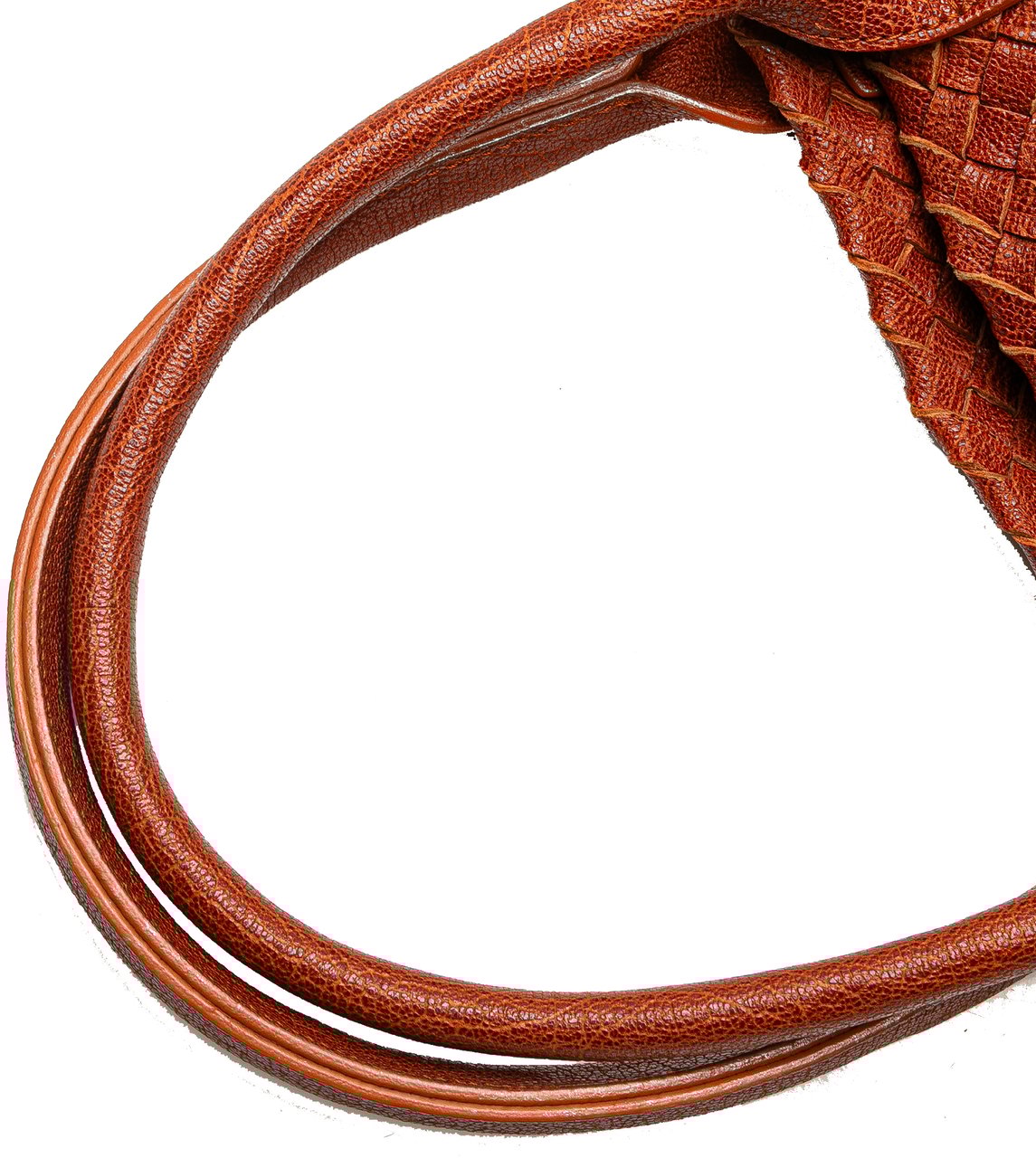 Bottega Veneta Small Lambskin Intreccio Cabat Tote Bruin