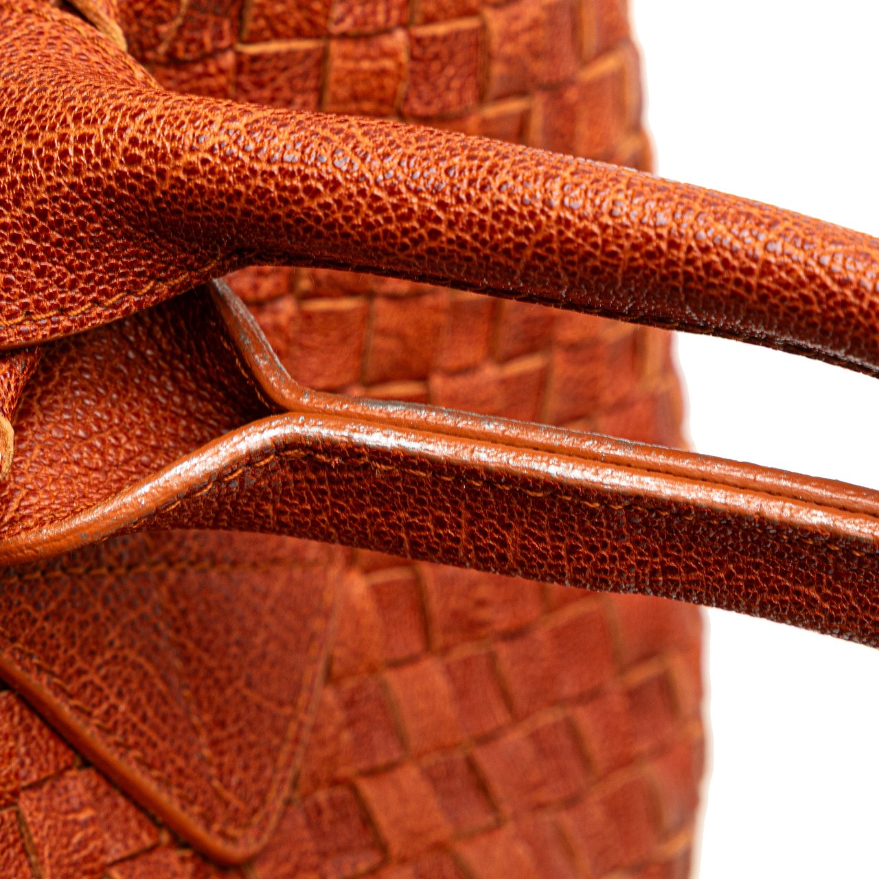 Bottega Veneta Small Lambskin Intreccio Cabat Tote Bruin