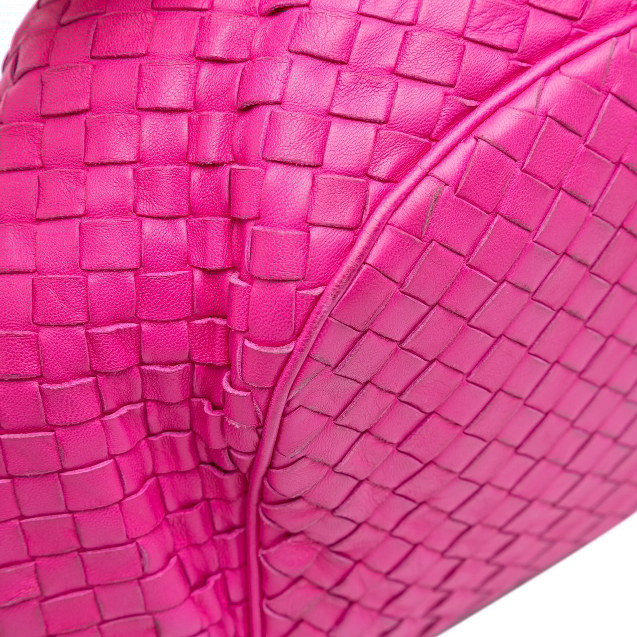 Bottega Veneta Nappa Intrecciato Flap Crossbody Roze