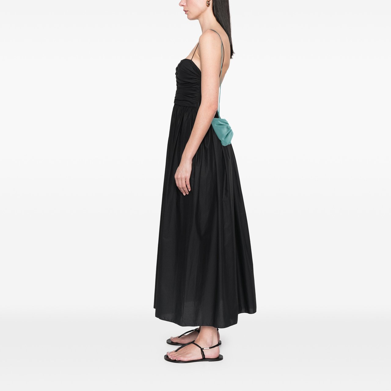 Bottega Veneta Lambskin The Extra Mini Pouch Crossbody Blauw