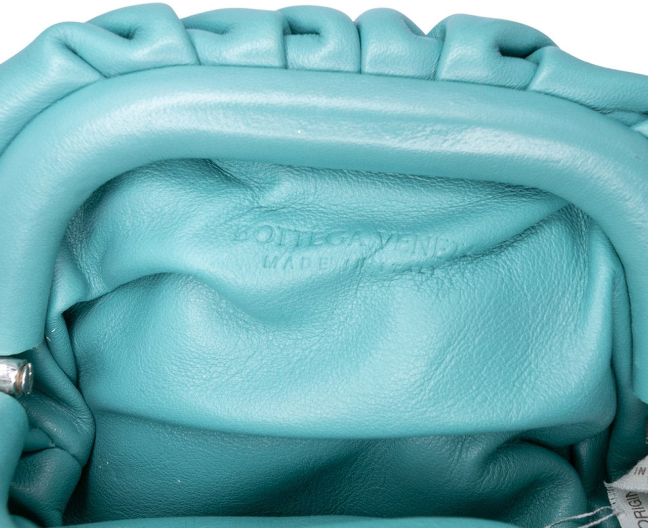 Bottega Veneta Lambskin The Extra Mini Pouch Crossbody Blauw