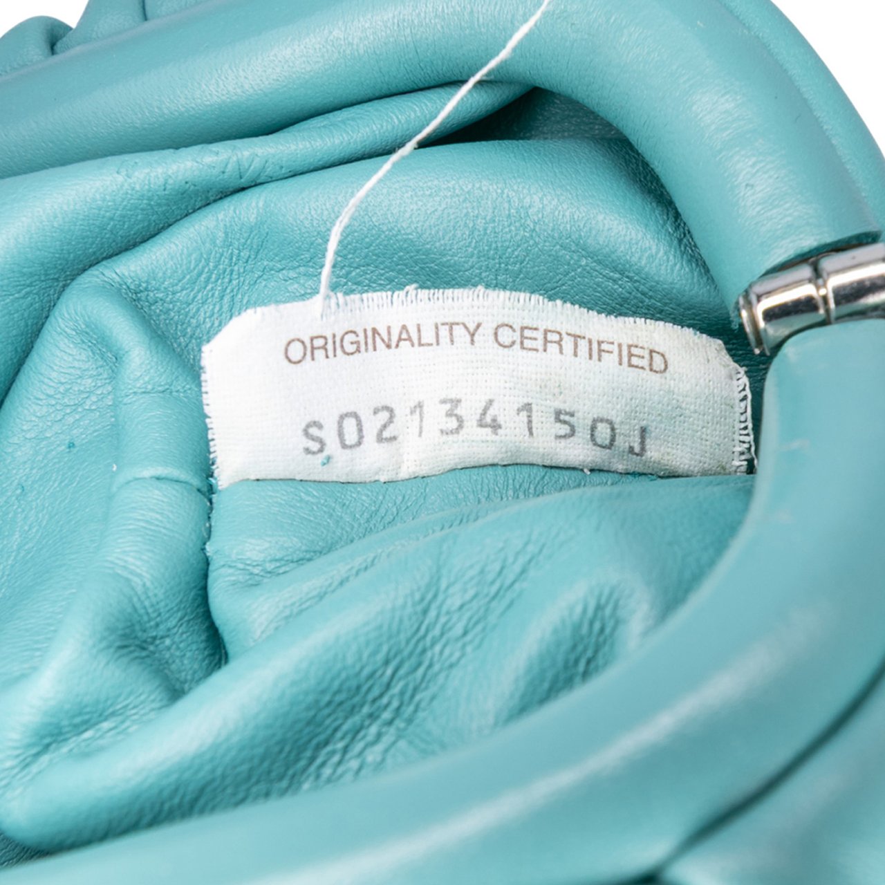 Bottega Veneta Lambskin The Extra Mini Pouch Crossbody Blauw