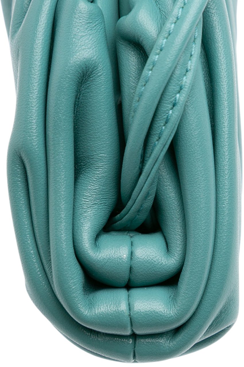 Bottega Veneta Lambskin The Extra Mini Pouch Crossbody Blauw