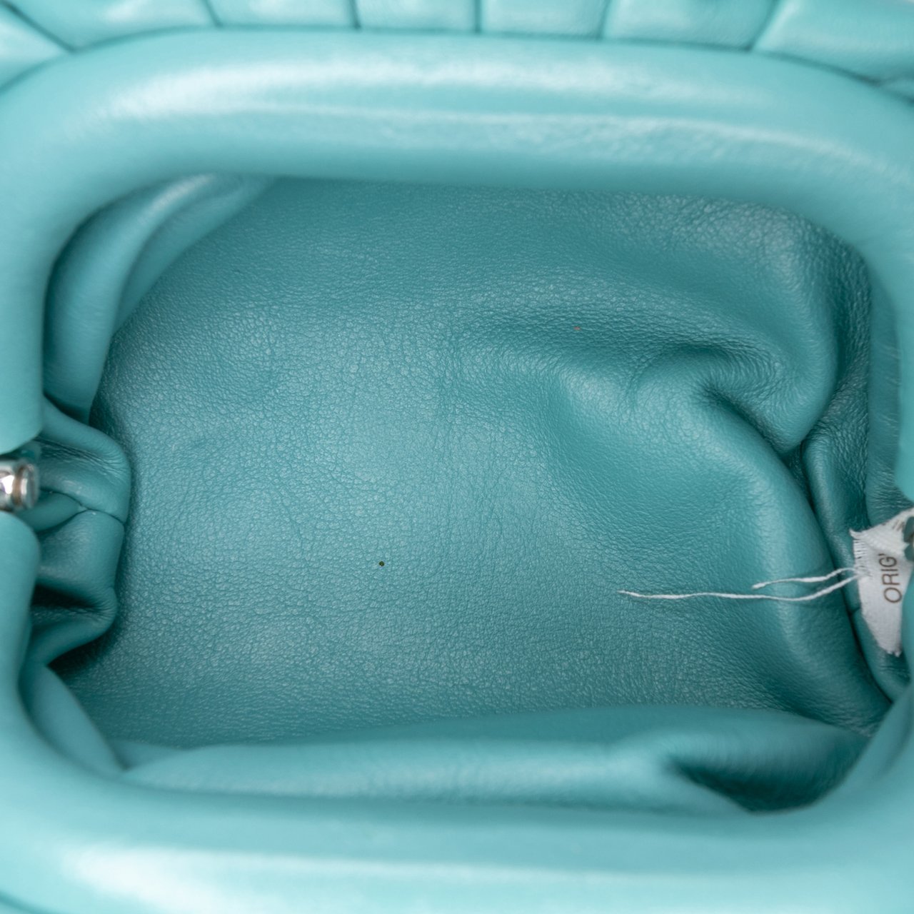 Bottega Veneta Lambskin The Extra Mini Pouch Crossbody Blauw