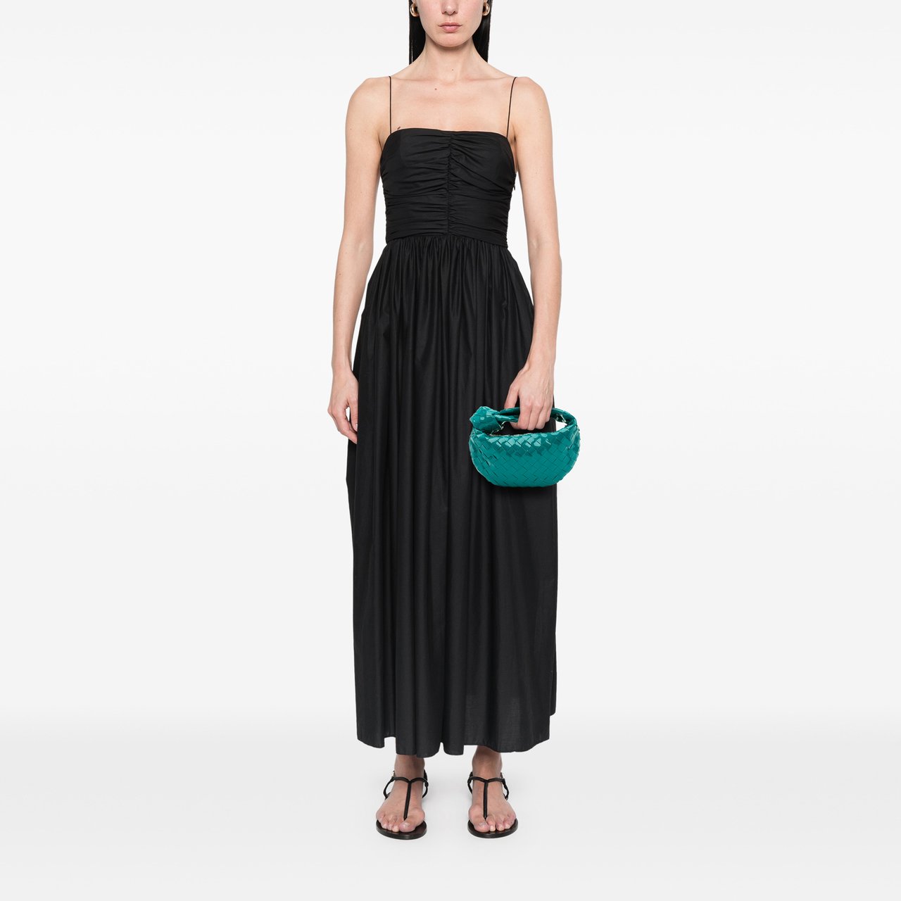 Bottega Veneta Mini Patent Intrecciato Jodie Blauw