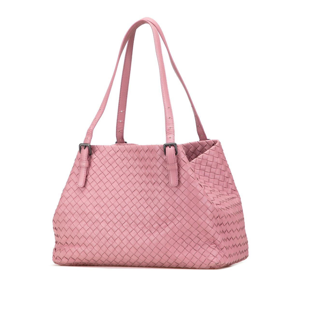 Bottega Veneta Medium Nappa Intrecciato Cesta Tote Roze