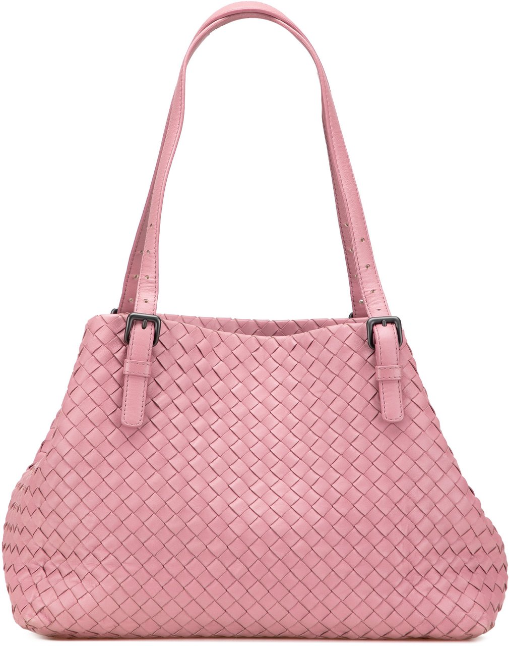 Bottega Veneta Medium Nappa Intrecciato Cesta Tote Roze