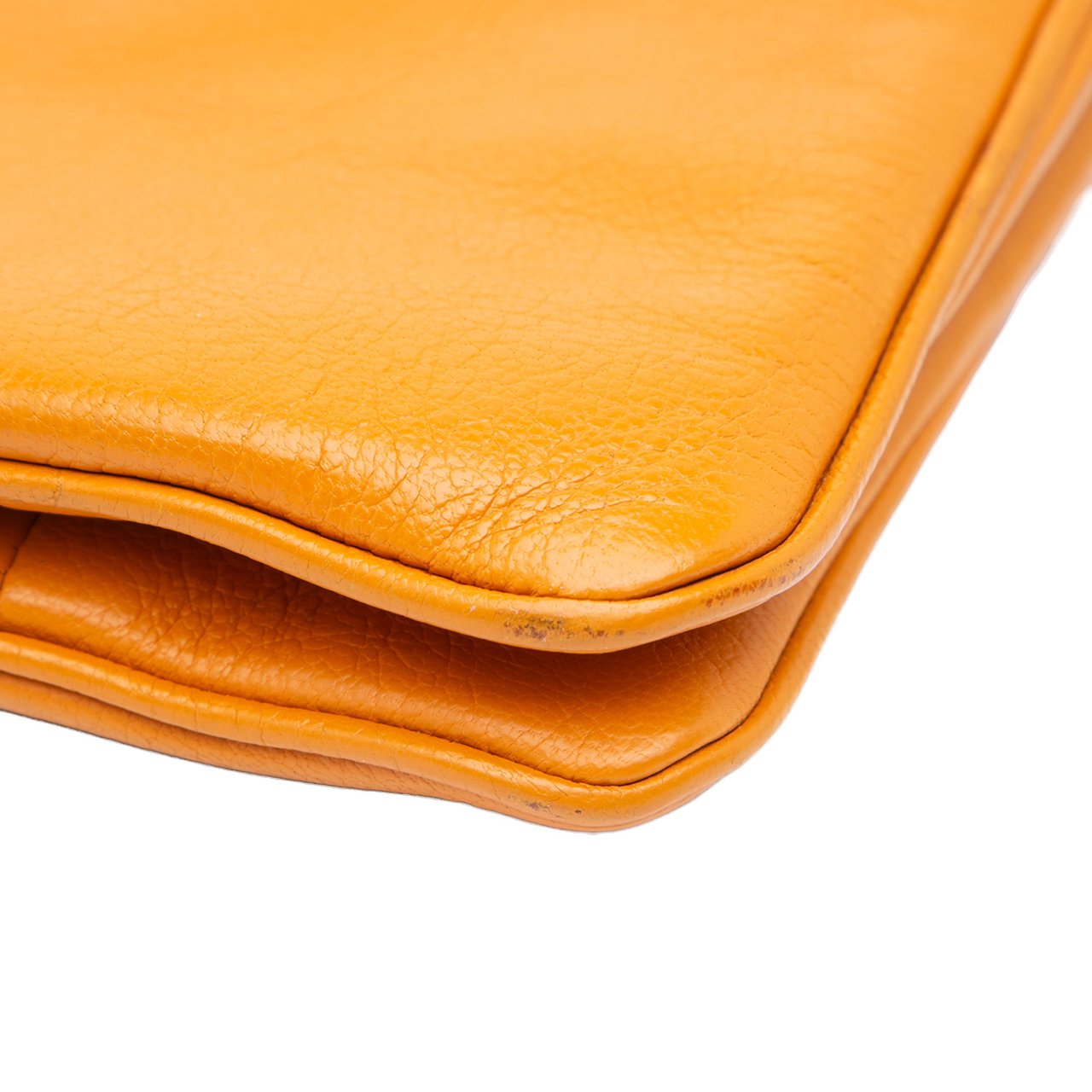 Bottega Veneta Nappa Intrecciato Flap Shoulder Bag Oranje
